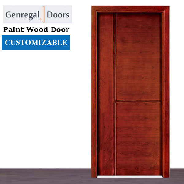 PF02 Flat veneer painting wooden door supplier