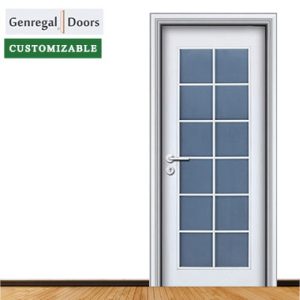 PG06 glass grid veneer Solid wood door supplier