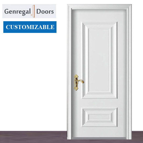 PT07 white Solid trim walnut wood door Manufacturer