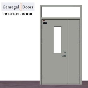 FSD02 ODM fire rated steel door with glass