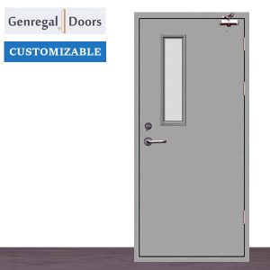 FSD02a ODM fire rated steel door with glass