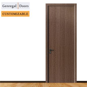 FW01a Custom flat fire rated wood veneer door factory