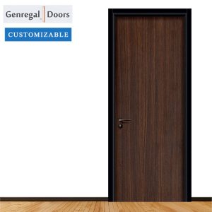 FW01a Custom flat fire rated wood walnut door factory