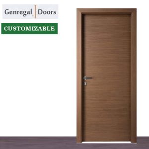 FW02 Custom flat fire rated wood veneer door supplier