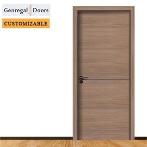 FW04 Custom flat fire rated wood veneer door supplier