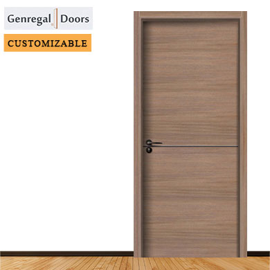 FW04 Custom flat fire rated wood veneer door supplier