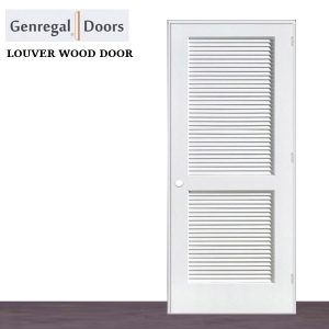 SP01w Custom Louver Solid wood door supplier